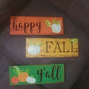 Fall Themed Decorative Signs Set
